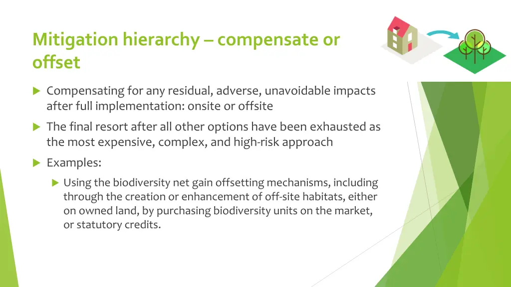 mitigation hierarchy compensate or offset
