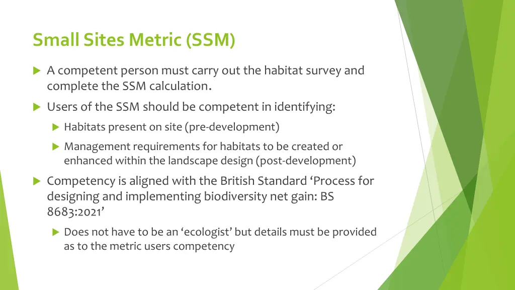 small sites metric ssm 2