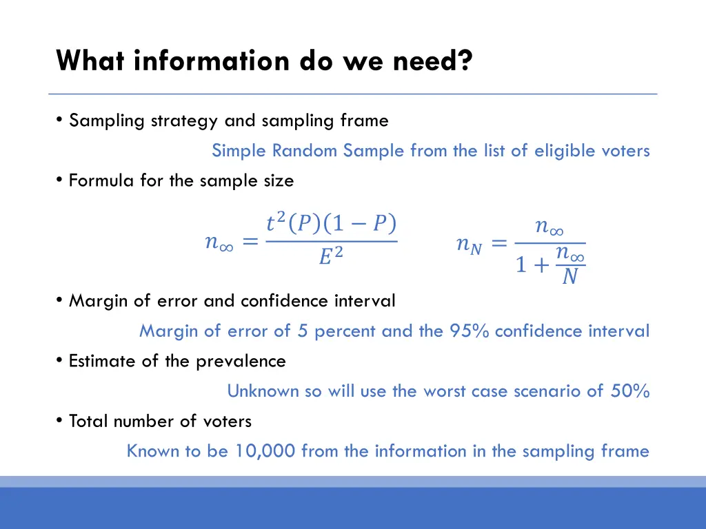 what information do we need