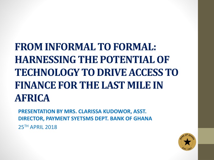 from informal to formal harnessing the potential