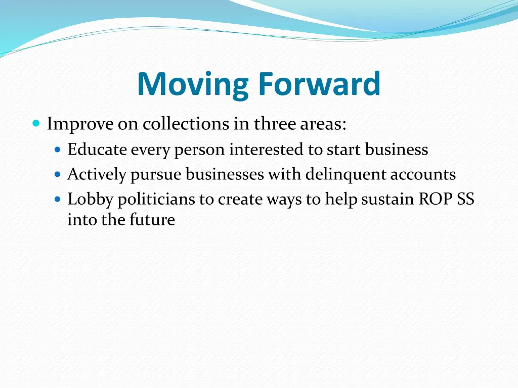 moving forward