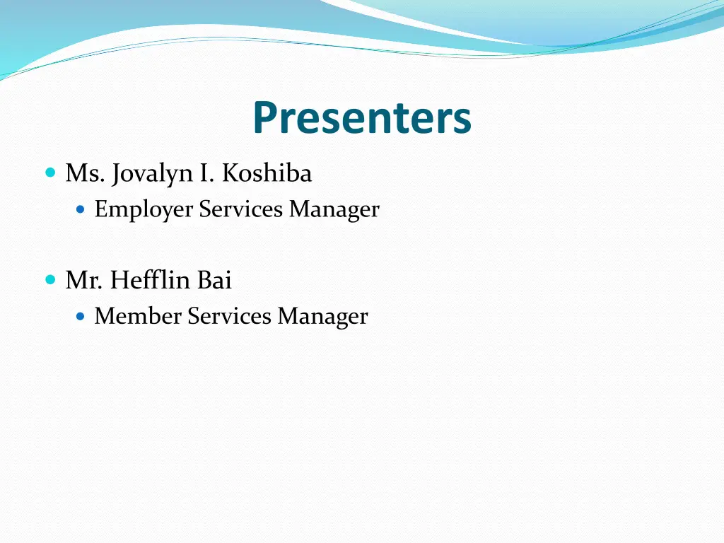 presenters