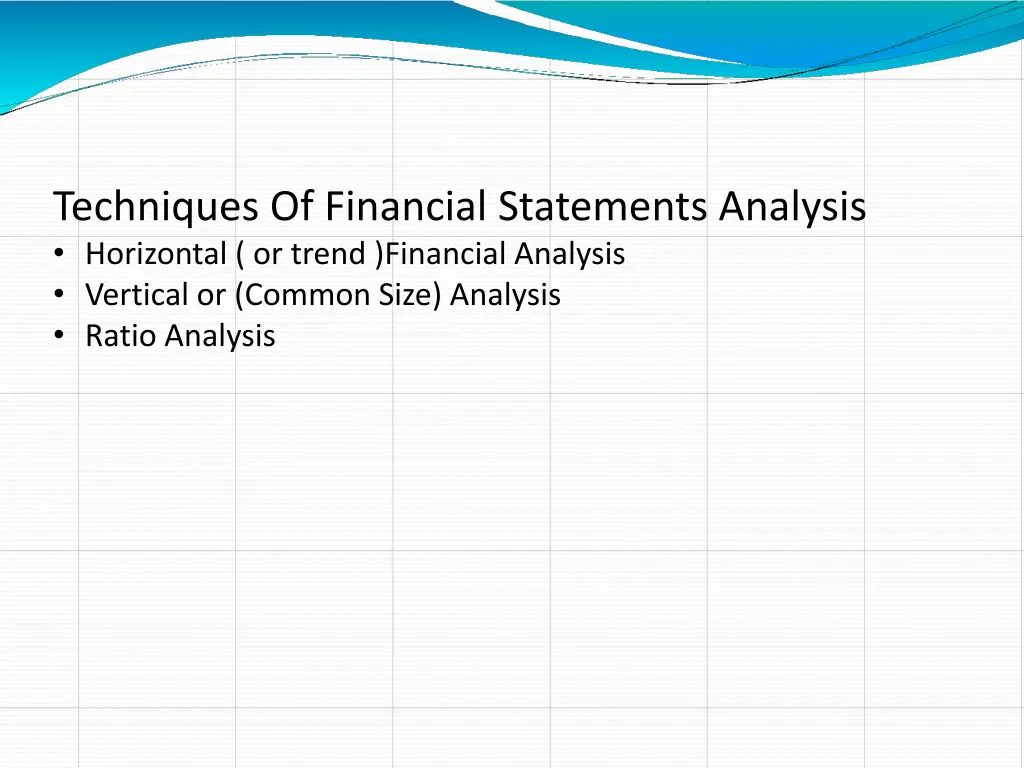 techniques of financial statements analysis