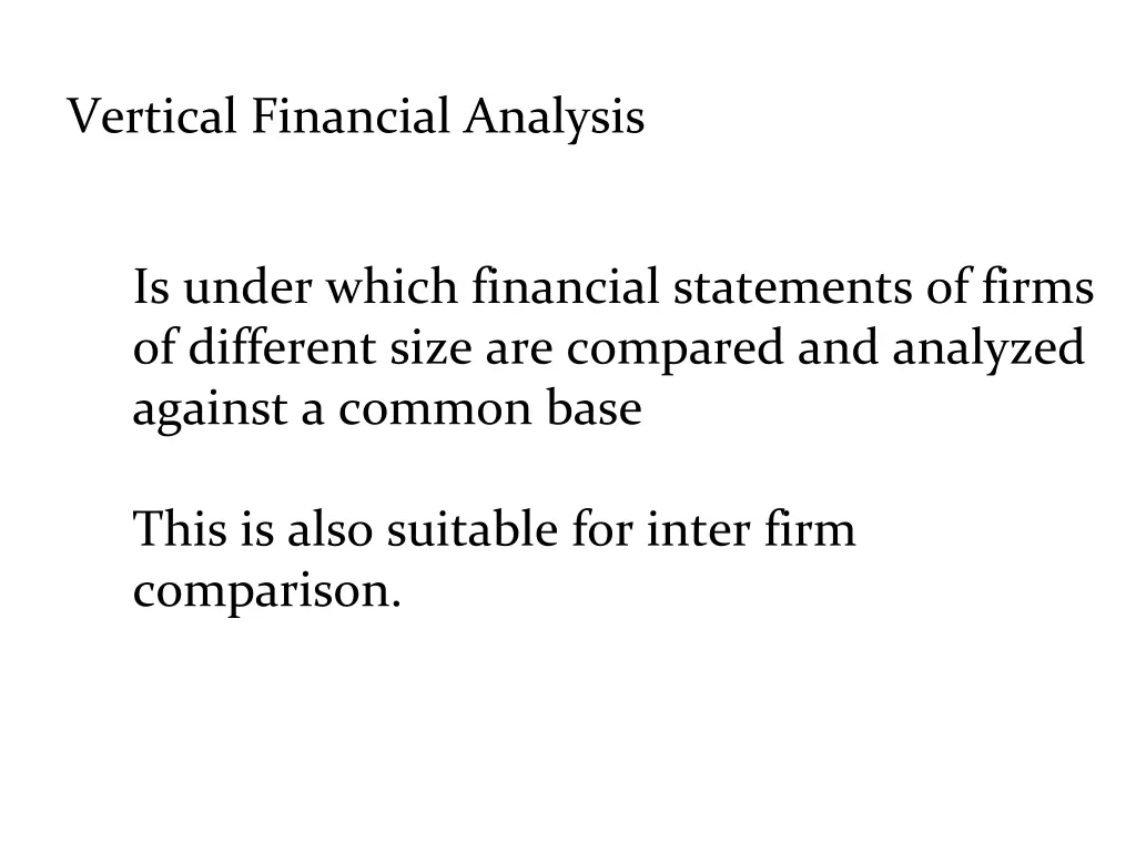 vertical financial analysis