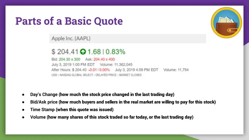 parts of a basic quote