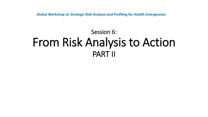 global workshop on strategic risk analysis