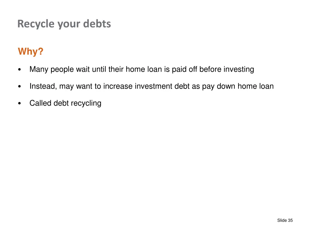 recycle your debts
