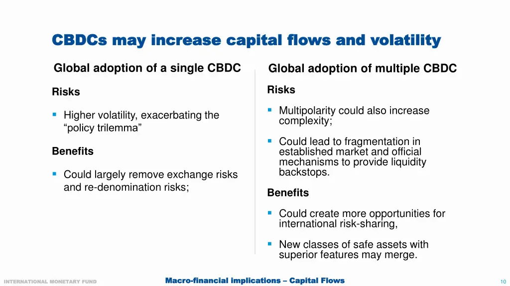 cbdcs may increase capital flows and volatility