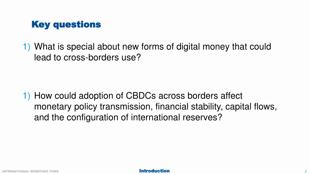key questions key questions