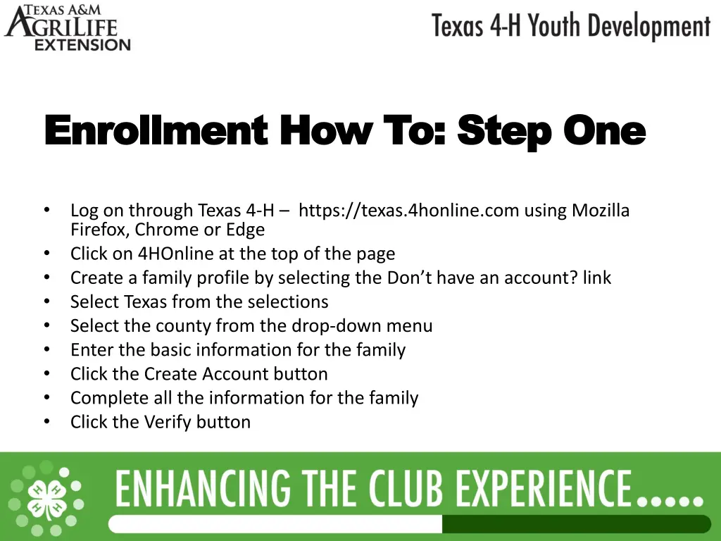 enrollment how to step one enrollment how to step