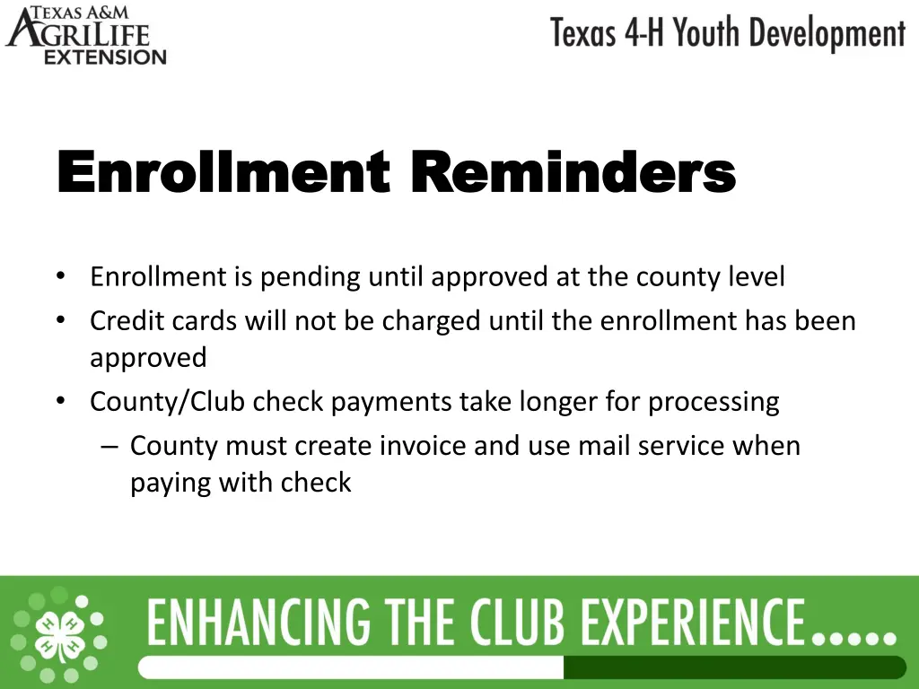 enrollment reminders enrollment reminders