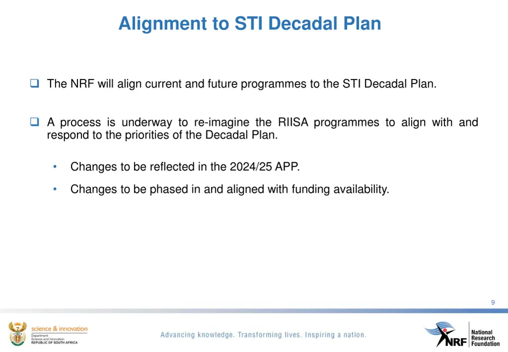 alignment to sti decadal plan 1