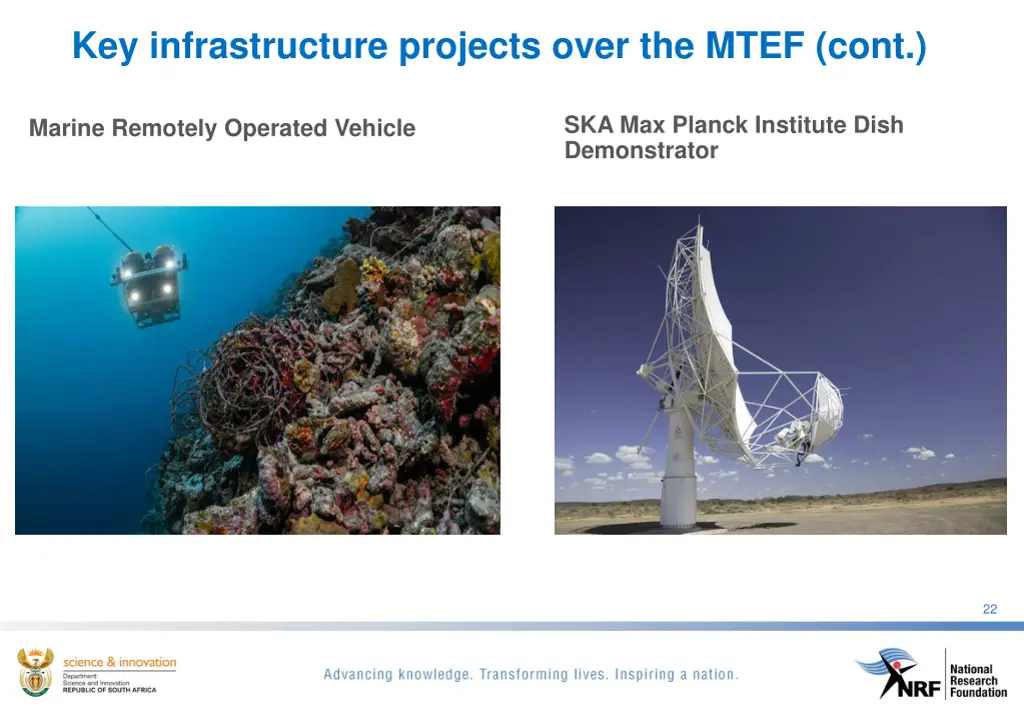 key infrastructure projects over the mtef cont