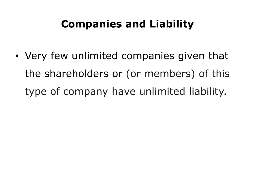 companies and liability