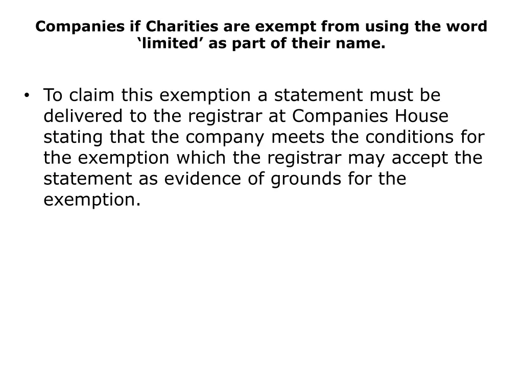 companies if charities are exempt from using