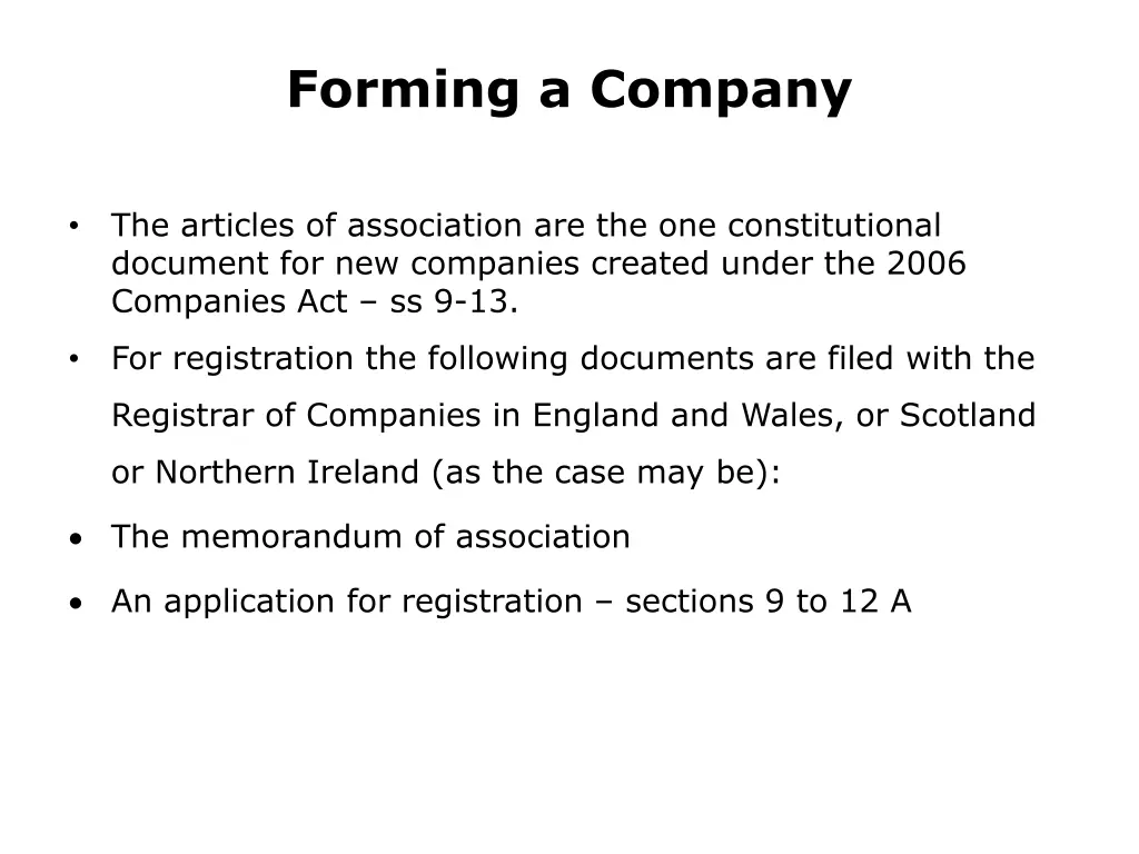 forming a company