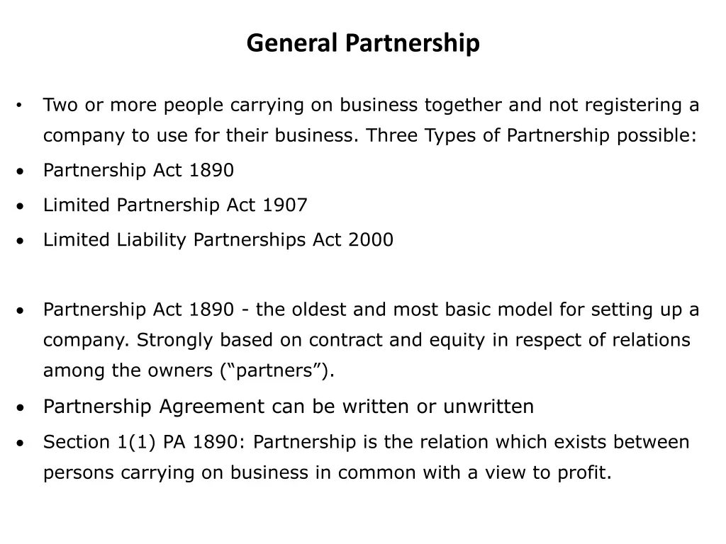 general partnership