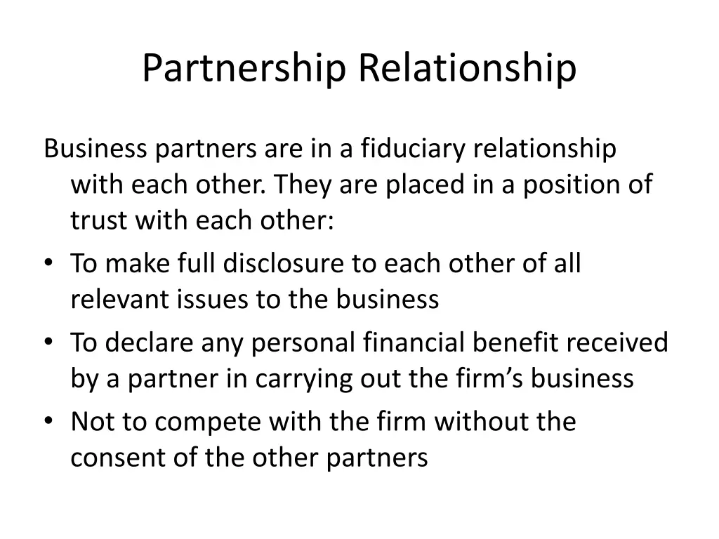 partnership relationship