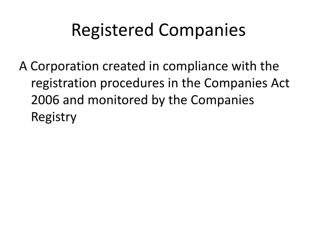 registered companies