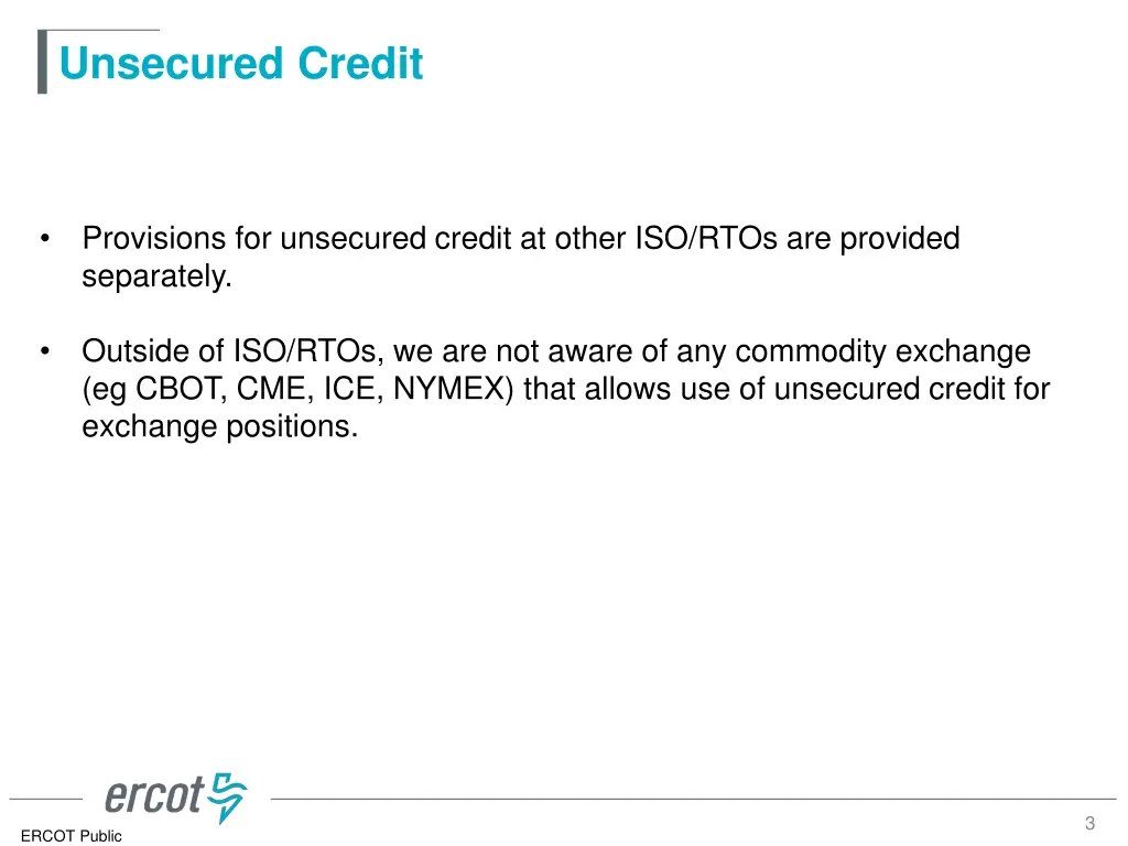 unsecured credit 1