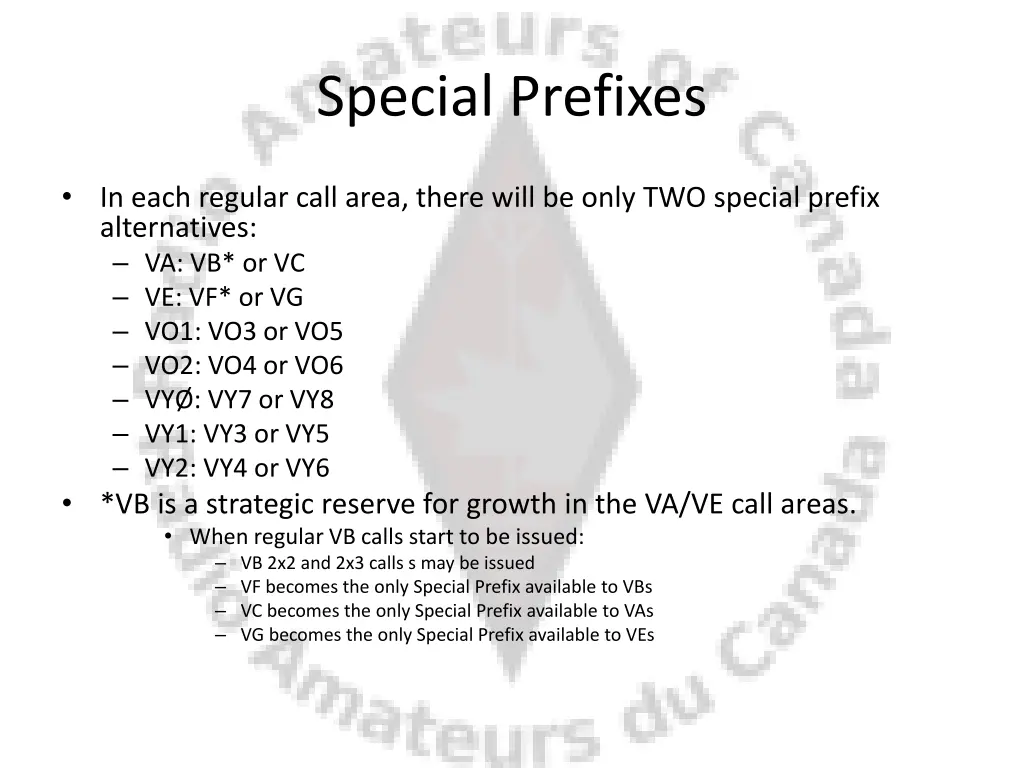 special prefixes