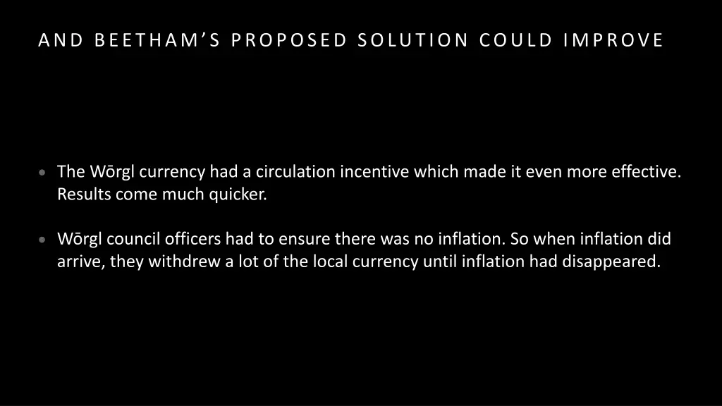and beetham s proposed solution could improve