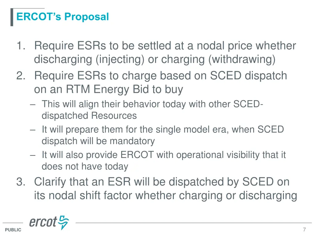 ercot s proposal
