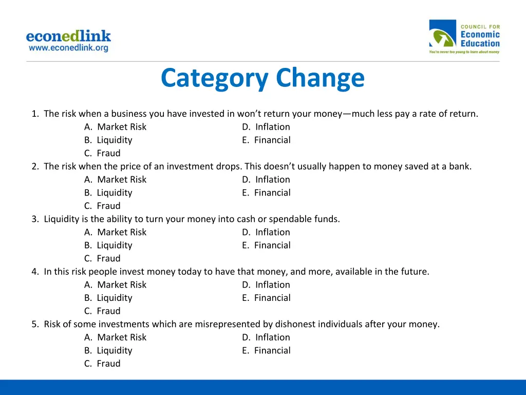 category change