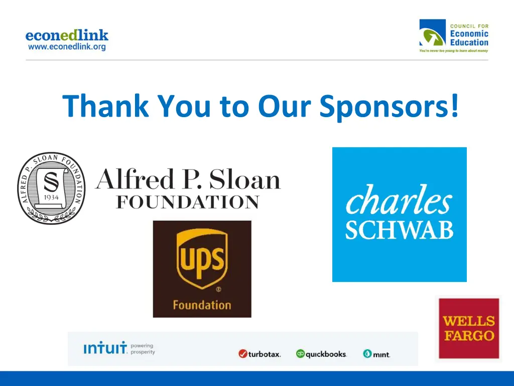 thank you to our sponsors