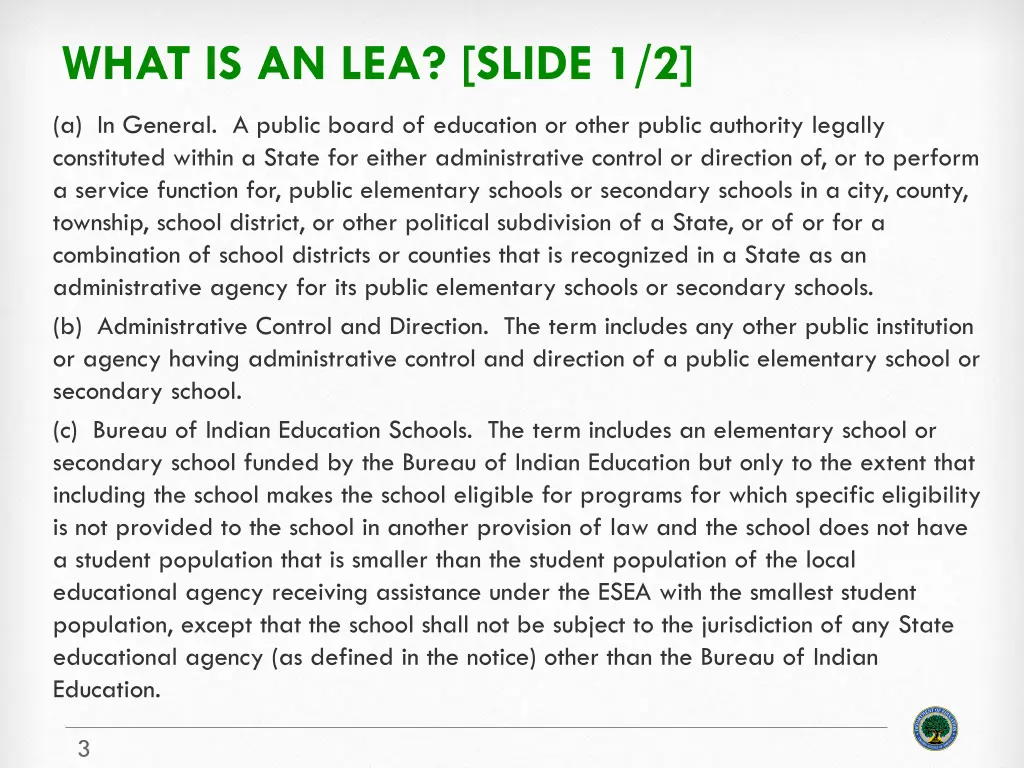 what is an lea slide 1 2