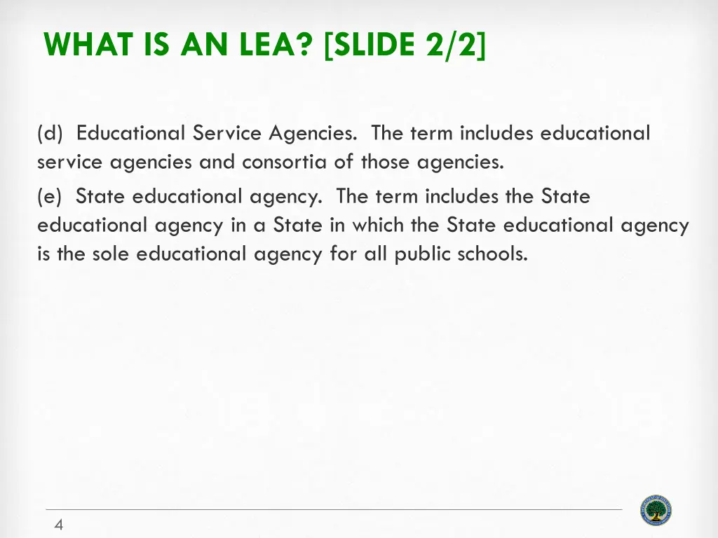 what is an lea slide 2 2