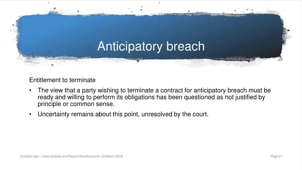 anticipatory breach 1