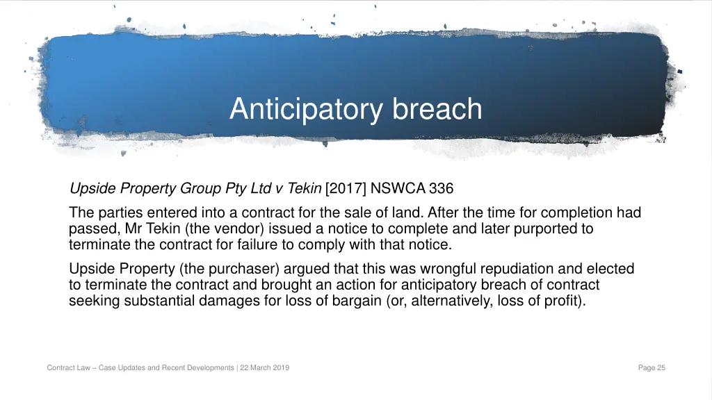 anticipatory breach