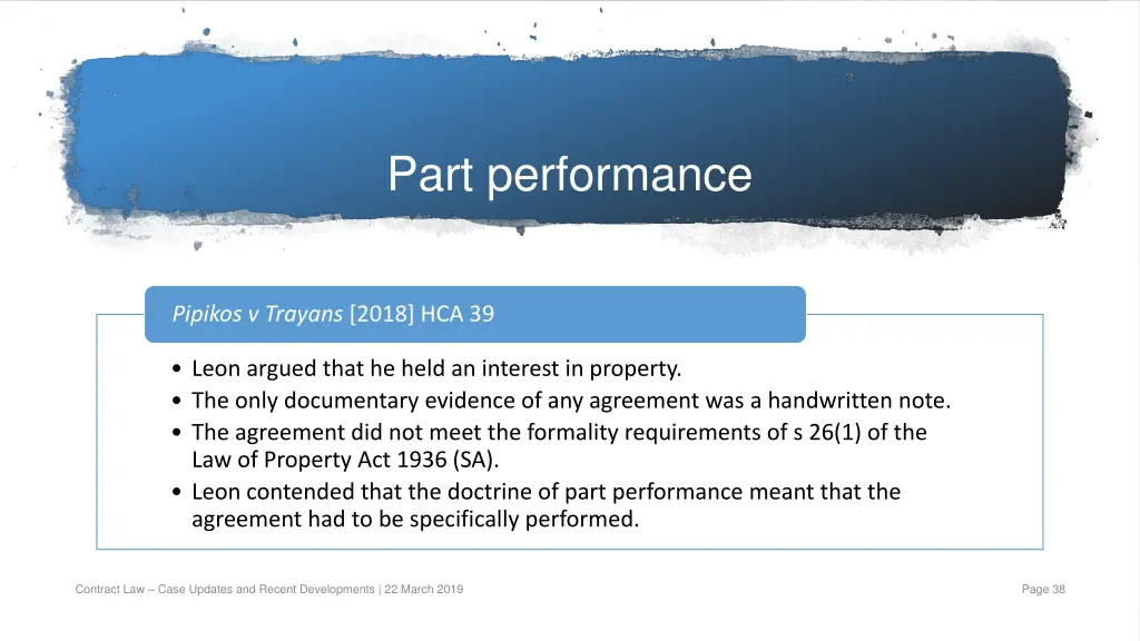 part performance 1