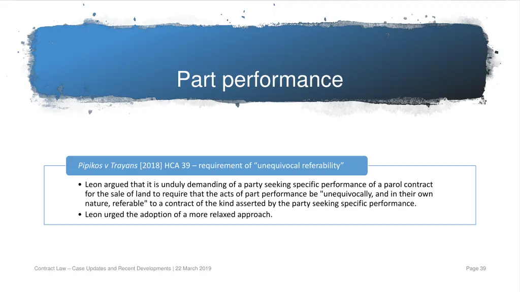 part performance 2