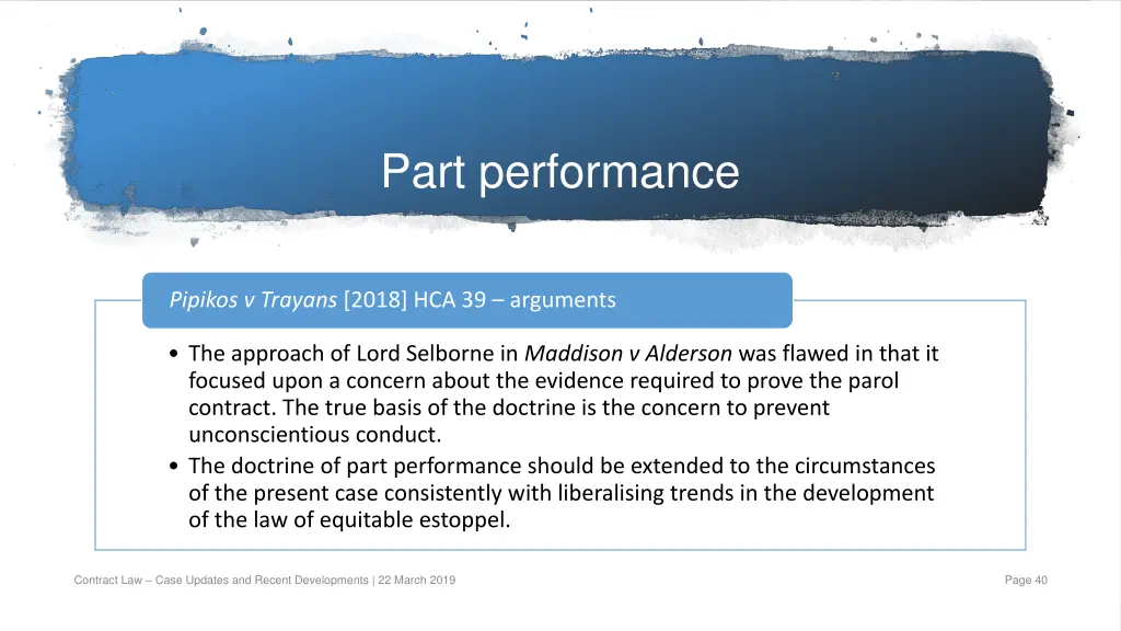 part performance 3