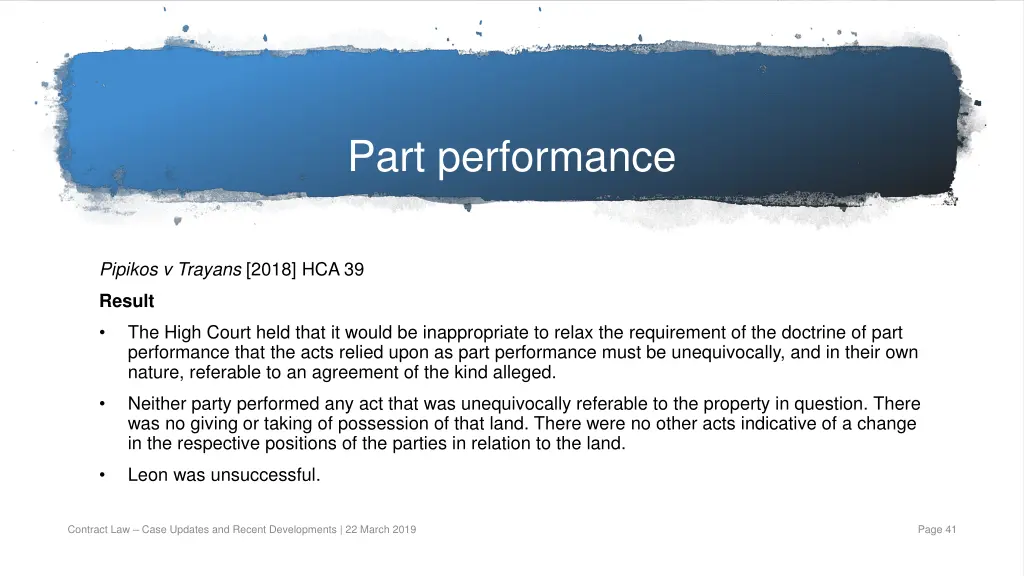 part performance 4