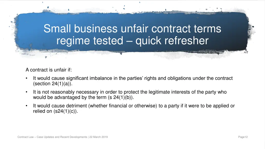 small business unfair contract terms regime 1