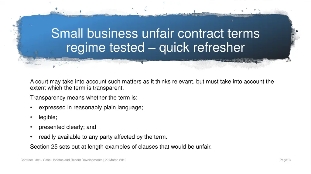 small business unfair contract terms regime 2