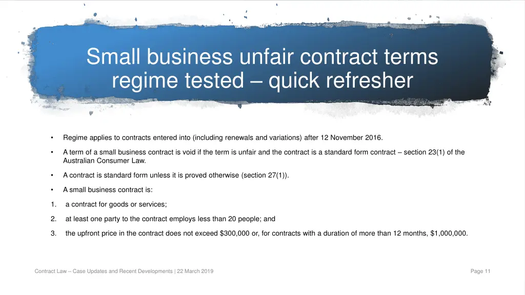 small business unfair contract terms regime