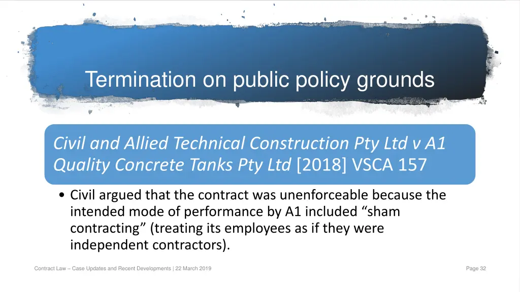 termination on public policy grounds 1