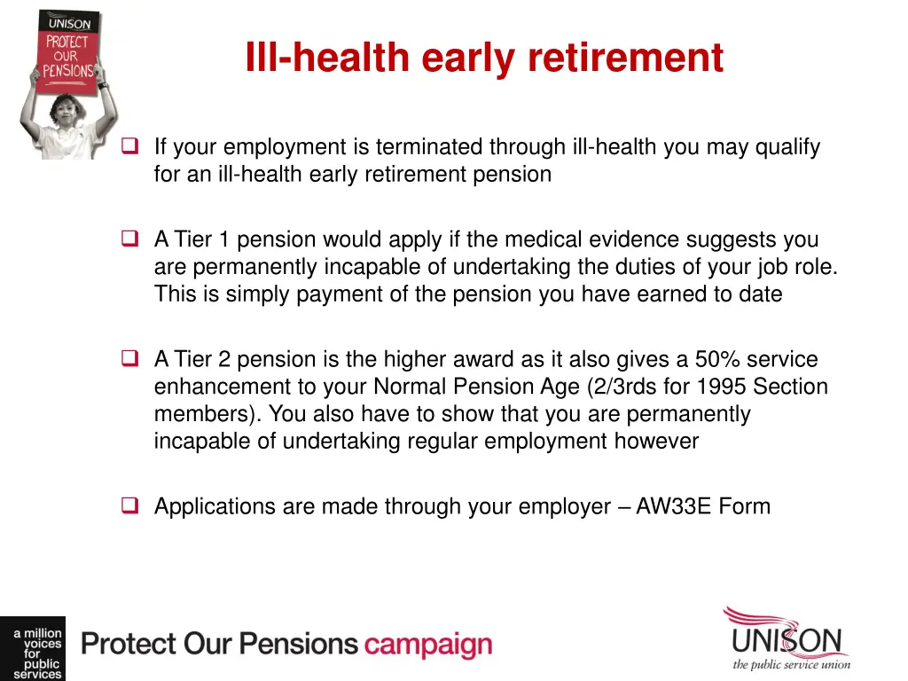 ill health early retirement