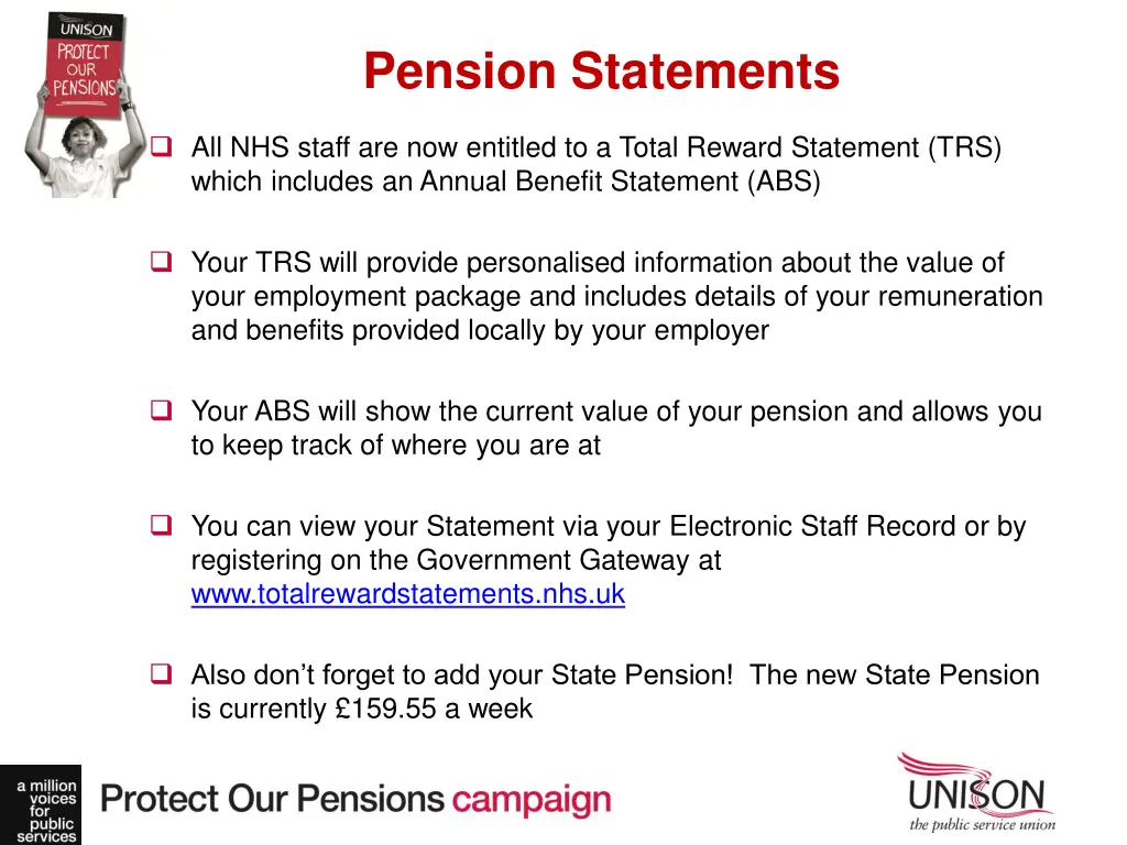 pension statements
