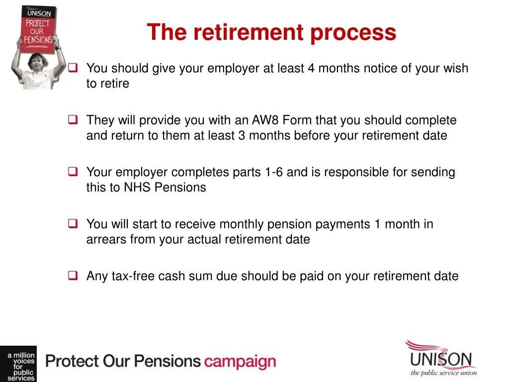 the retirement process