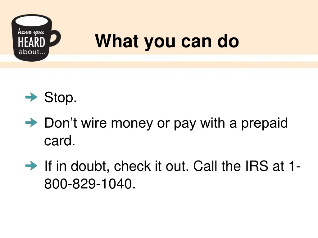 what you can do