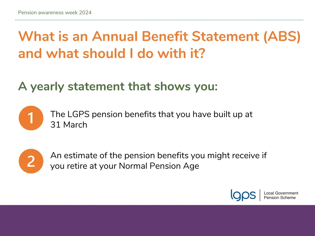 pension awareness week 2024 25