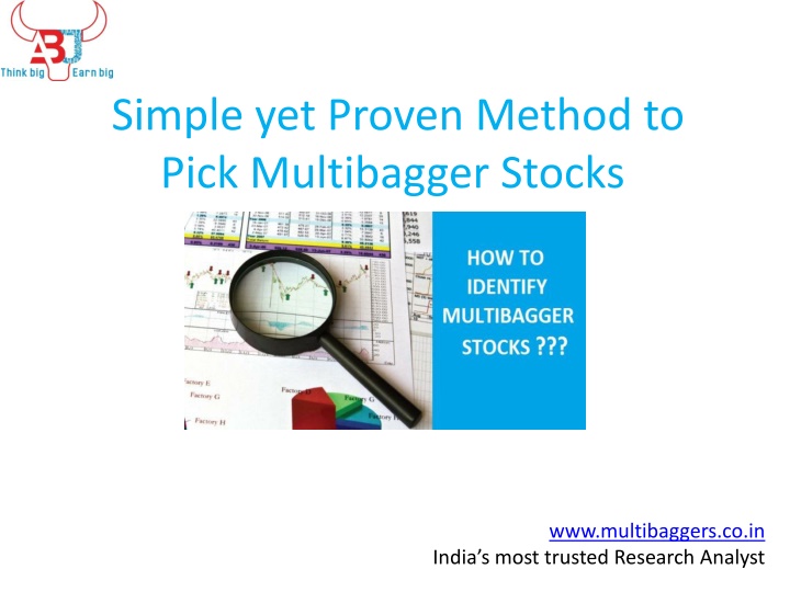 simple yet proven method to pick multibagger