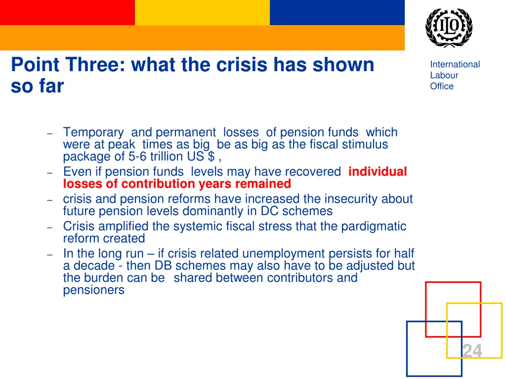 point three what the crisis has shown so far