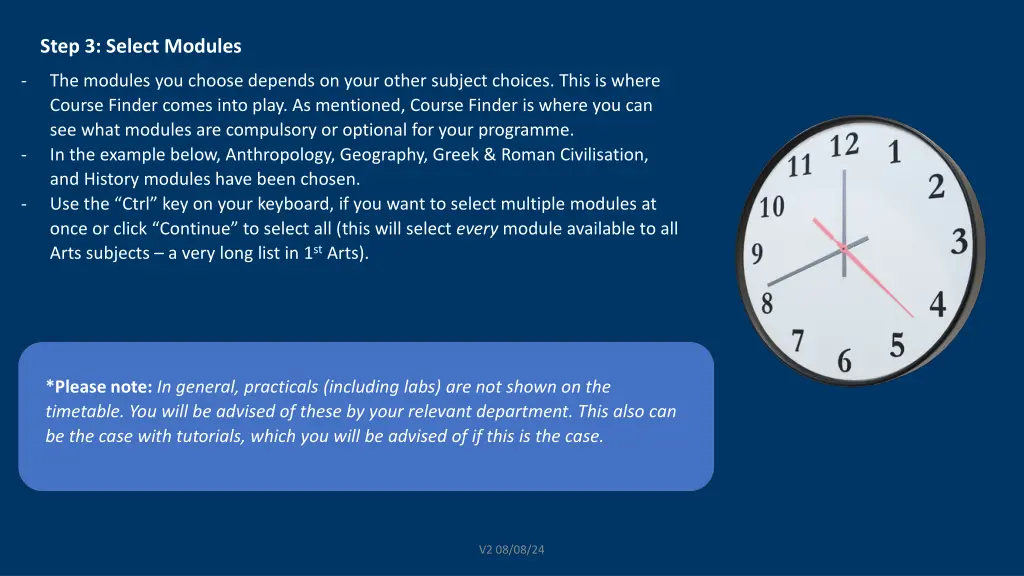 step 3 select modules