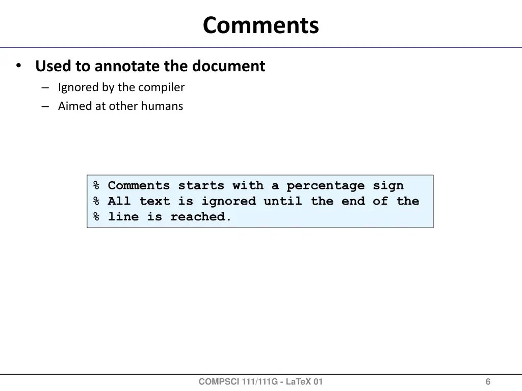 comments